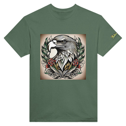 Eagle; Heavyweight Unisex Crewneck T-shirt - Balms Away LLC