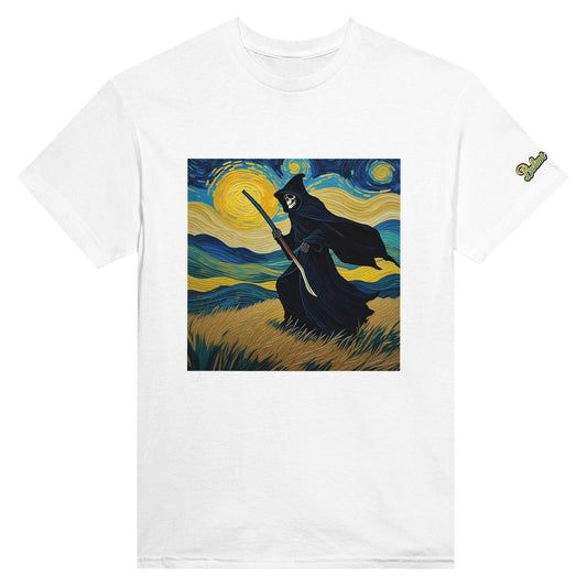 Van Gogh Reaper; Heavyweight Unisex Crewneck T-shirt - Balms Away LLC